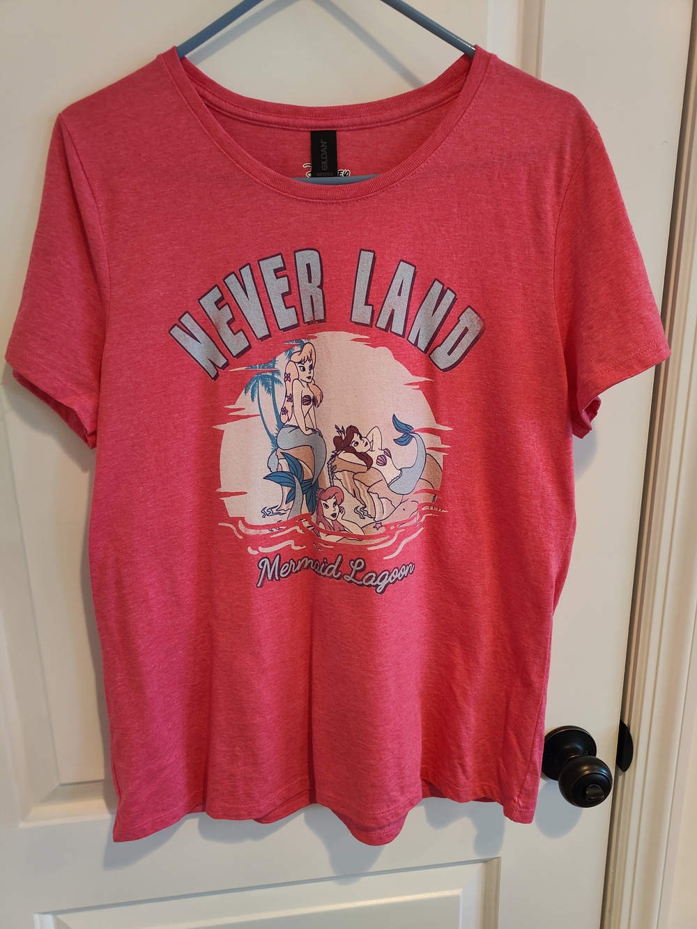 Women's Large Never Land Mermaid Lagoon T-Shirt